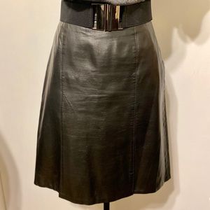 Vintage Genuine Leather Skirt